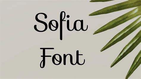 Sofia font free download